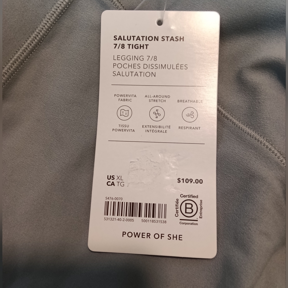 Athleta Salutation Stash 7/8 Tight - Picture 3 of 3